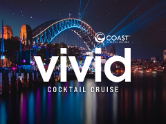 Vivid 1 hr 45 Min Cocktail Cruise onboard M.V Coast